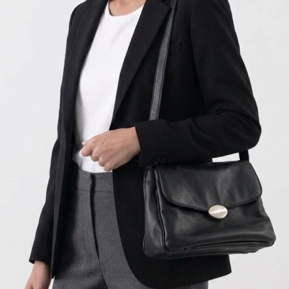 Tandem Bags of California Black Leather Shoulder Bag – Vintage 1970s